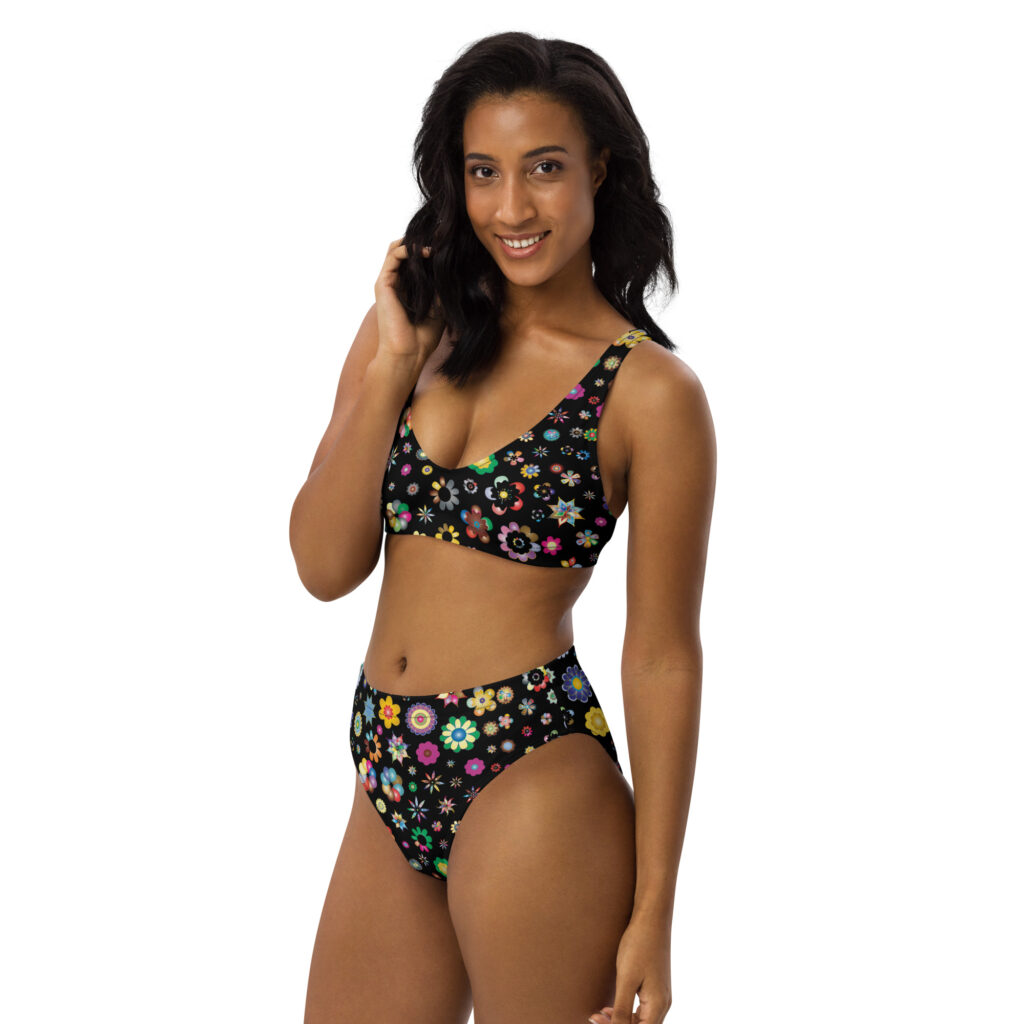 Unikouture Jardin Noir: High-waisted Bikini