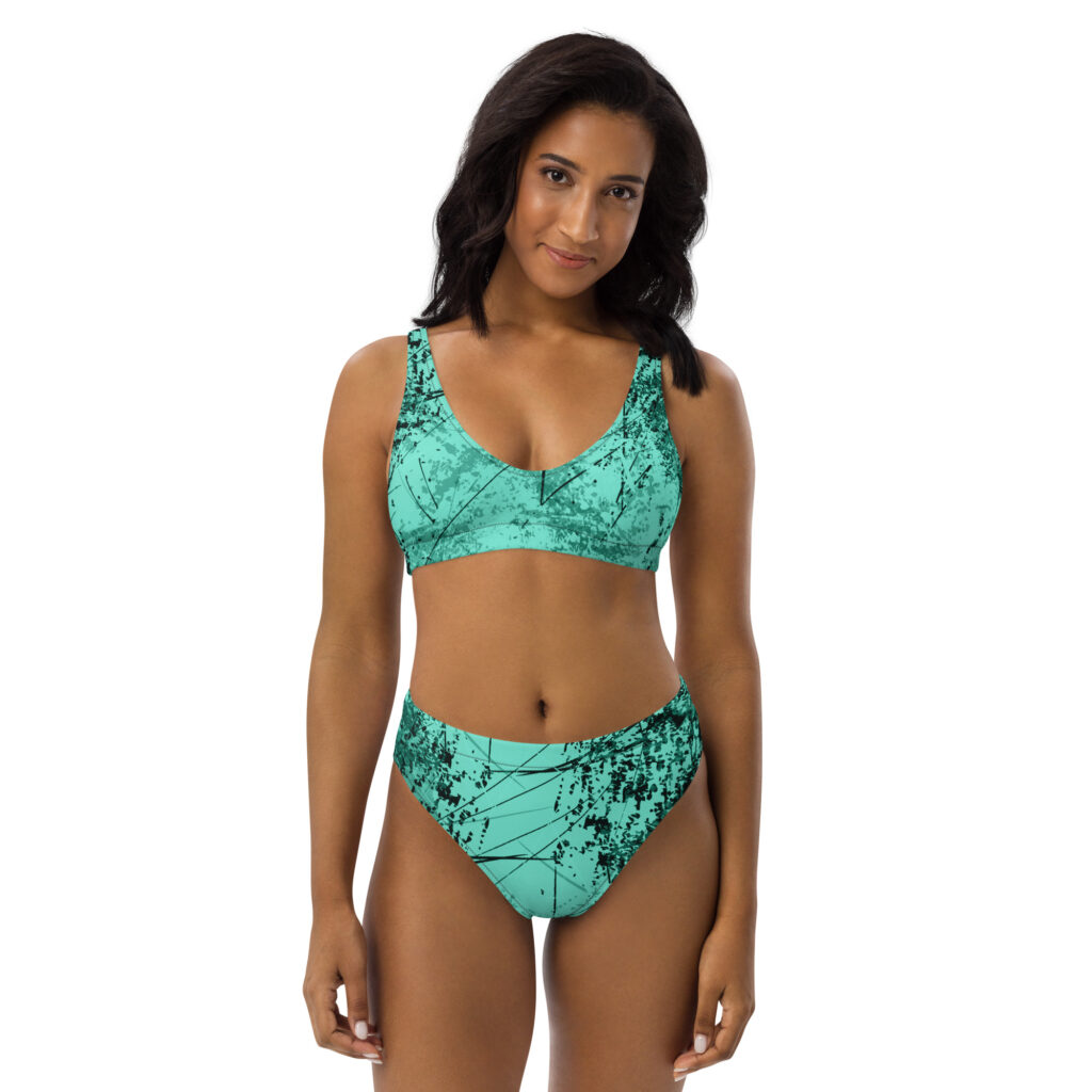 Color Mood: high-waisted bikini - Cyan